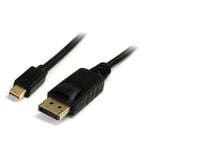 MicroConnect - DisplayPort-kabel - Mini DisplayPort (hann) til DisplayPort (hann) - 3 m - 4K-støtte - svart