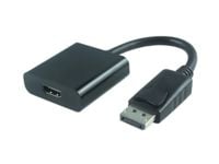Microconnect DPHDMI3, 0,15 m, DisplayPort, HDMI, Uros, Naaras, Nikkeli