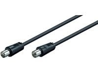 MicroConnect - Antennekabel - IEC-kobling hann til IEC-kobling hunn - 1.5 m - dobbeltskjermet koaksial - svart