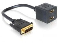 Delock - Skjermkabel - HDMI (hunn) til DVI-D (hann) - 20 cm