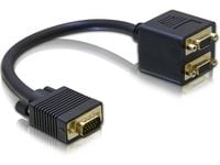 Delock - VGA-adapter - HD-15 (VGA) (hann) til HD-15 (VGA) (hunn) - 20 cm