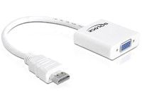 Delock - Video adapter - HDMI hann til HD-15 (VGA) hunn - hvit