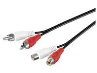 MicroConnect - Äänikaapeli - RCA han til RCA hun - 1.5 m
