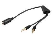 MicroConnect - Audioadapter - mini-phone stereo 3.5 mm hann til 4-polsminijakk hunn