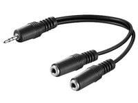 MicroConnect - Lydsplitter - minijakk hann til minijakk hunn - 20 cm