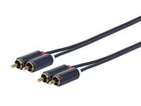 VivoLink - Äänikaapeli - RCA x 2 uros - RCA x 2 uros - 50 cm - kaksoissuojattu