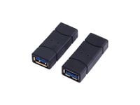 LogiLink USB 3.0-A F/F, USB 3.0-A, USB 3.0-A, Sort