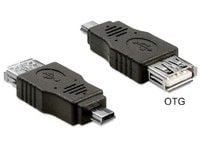 DeLOCK 65399, mini USB A, USB A, Musta