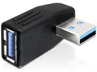 Delock - USB-sovitin - USB Type A (han) til USB Type A (hun) - USB 3.0 - 270° stikforbindelse - sortti