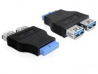 Delock USB 3.0 Pin Header - USB-adapter - USB-type A (hunn) til 19-pins USB 3.0-plugg (hunn) - USB 3.0