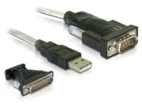 DeLOCK 61308, Musta, USB A-tyyppi, DB-9