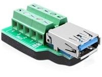 Delock - USB-adapter - 10-pins terminalblokk (hunn) til USB-type A (hunn) - USB 3.0