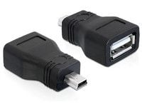 DeLOCK 65277, mini USB, USB 2.0-A, Musta