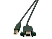 MicroConnect - USB forlængerkabel - USB Type B (hun) til USB (han) - USB 2.0 - 1.8 m - tommelskruer - USB-tyyppi B (hun) til USB (han) - USB 2.0 - ...