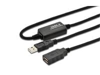 MicroConnect - USB-forlengelseskabel - USB (hunn) til USB (hann) - USB 2.0 - 5 m - aktiv
