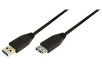 LogiLink - USB forlængerkabel - USB Type A (han) til USB Type A (hun) - USB 3.0 - 3 m - formet - sortti