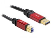 Delock Premium - USB-kabel - USB-type A (hann) til USB Type B (hann) - USB 3.0 - 5 m - svart