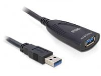 Delock USB-kaapeli - USB forlængerkabel - USB Type A (han) til USB Type A (hun) - USB 3.0 - 5 m - aktiivinen