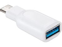 MicroConnect - USB-sovitin - USB Type A (naaras) - USB-C (uros) - USB 3.2 Gen 1 - valkoinen - valkoinen
