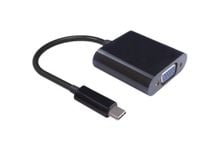 MicroConnect - Extern videoadapter - USB-C - VGA - svart