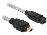 Delock - IEEE 1394-kabel - FireWire 800 (hann) til 4 pin FireWire (hann) - 1 m