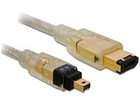 Delock - IEEE 1394-kabel - 6 pin FireWire (hann) til 4 pin FireWire (hann) - 1 m