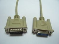 MicroConnect - Näyttökaapeli - DB-15 (han) til DB-15 (hun) - 2 m - tommelskruer - beige