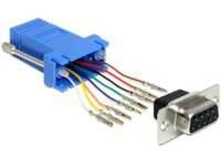 Delock - Seriell adapter - RJ-45 (hunn) til DB-9 (hunn) - blå