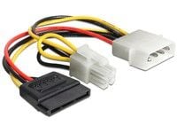 Delock - Strømadapter - SATA-strøm, strøm-P4 til 4-pin intern strøm (hann) - 15.5 cm