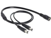 Delock - Strøm-splitter - DC jackstik 5,5 x 2,1 mm (han) til DC jackstik 5,5 x 2,1 mm (hun) - 50 cm