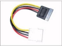 Microconnect PI01082, Molex (4-pin), SATA 15-pinninen, 0,2 m, Uros, Naaras, Suora