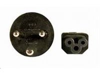 MicroConnect - Strømkabel - Type K (han) til IEC 60320 C5 - AC 250 V - 2.5 A - 1.8 m - sort