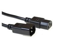 MicroConnect - Förlängningskabel för ström - IEC 60320 C14 till power IEC 60320 C13 - AC 250 V - 10 A - 10 m - svart