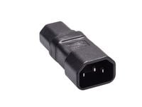 MicroConnect - Strømkoblingsadapter - IEC 60320 C14 til IEC 60320 C15 - 250 V - 15 A - svart
