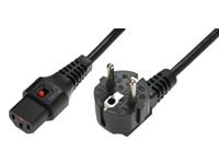 MicroConnect - Strømkabel - IEC 60320 C13 til CEE 7/7 (han) - 2 m - 90° stikforbindelse - lajittelu
