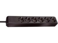 Brennenstuhl Eco-Line, 6 AC-pistorasia(a), Tyyppi H, Musta, 1,5 m, 330 mm, 350 mm