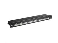 MicroConnect - Patch-panel - CAT 6 - STP - RJ-45 X 24 - svart - 19"