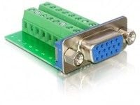 Delock - VGA-adapter - HD-15 (VGA) (hunn) til tilkoblingsklemme