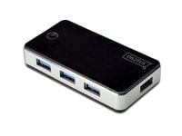 DIGITUS DA-70231 - Hub - 4 x SuperSpeed USB 3.0 - stasjonær
