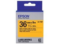 Epson LabelWorks LK-7YBP - Svart på gult - Rull (3,6 cm x 9 m) 1 kassett(er) merketape - for LabelWorks LW-1000P, LW-900P, LW-Z5000BE, LW-Z5010BE, ...