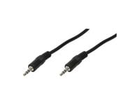 LogiLink 3.5mm - 3.5mm, 0.2m, 3.5mm, Hankjønn, 3.5mm, Hankjønn, 0,2 m, Sort