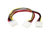 StarTech LP4 to 2x LP4 Power Y Splitter Cable M/F - LP4 Splitter - Molex Y Splitter - Molex Splitter (PYO2L) - Strømkabel - 4-pin intern strøm (hun...