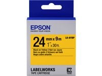 Epson LabelWorks LK-6YBP - Svart på gult - Rull (2,4 cm x 9 m) 1 kassett(er) merketape - for LabelWorks LW-1000, LW-600, LW-700, LW-900, LW-Z5000, ...
