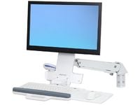 Ergotron StyleView Sit-Stand Combo - Monteringssett (leddarm, tastaturbakke) - for LCD-skjerm / PC-utstyr - aluminium, kvalitetsplast - hvit - skje...