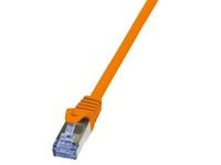 LogiLink PrimeLine - Koblingskabel - RJ-45 (hann) til RJ-45 (hann) - SFTP, PiMF - CAT 6a - halogenfri - oransje