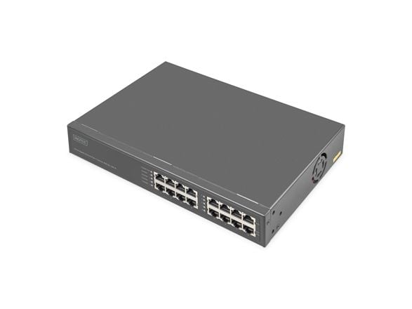 Digitus DN-95118, Fast Ethernet, Gigabit Ethernet, 10,100,1000 Mbit/s, IEEE 802.3af, IEEE 802.3at, IEEE 802.3bt, Harmaa, 100 m, 1 tuuletin(t)