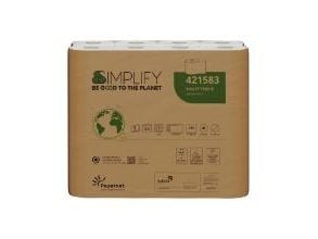 Wc-paperi Papernet Simplify 3-kertainen L27,5m Uusi kuitu Valkoinen,32 kpl/krt