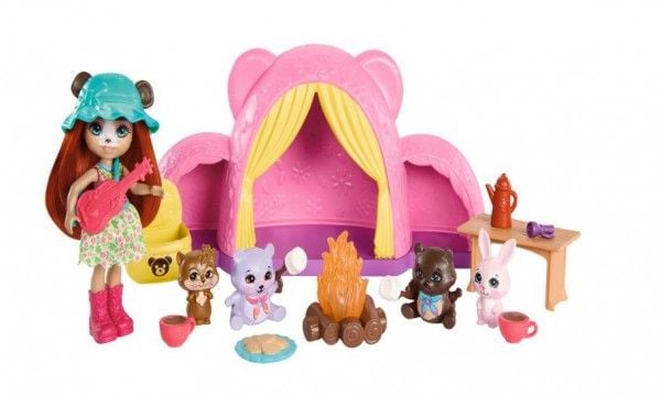 Mattel Enchantimals tur under telt med dukke-sett