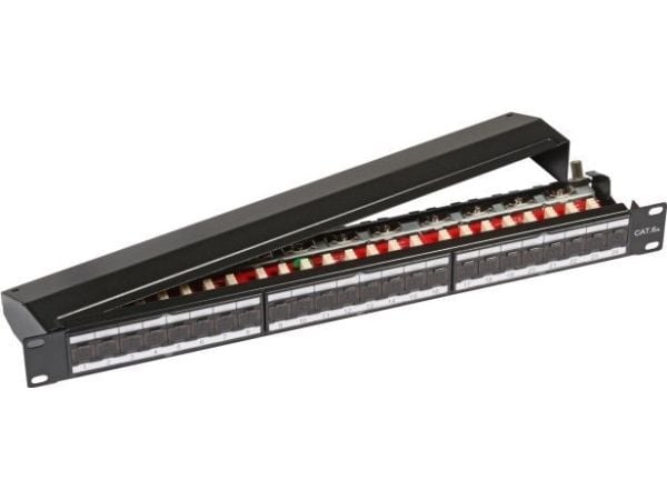 EFB Elektronik 37656.1, Cat6a, Sort, Metall, Rackmontering, 1U, 482,6 mm