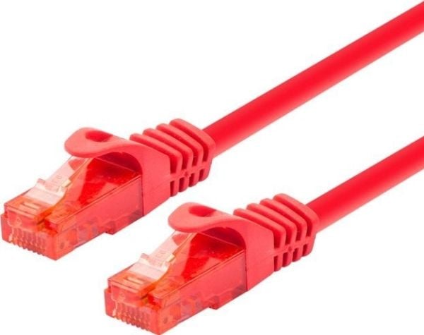 LOGON TCU66U250R, 25 m, Cat6, U/UTP (UTP), RJ-45, RJ-45, Rød